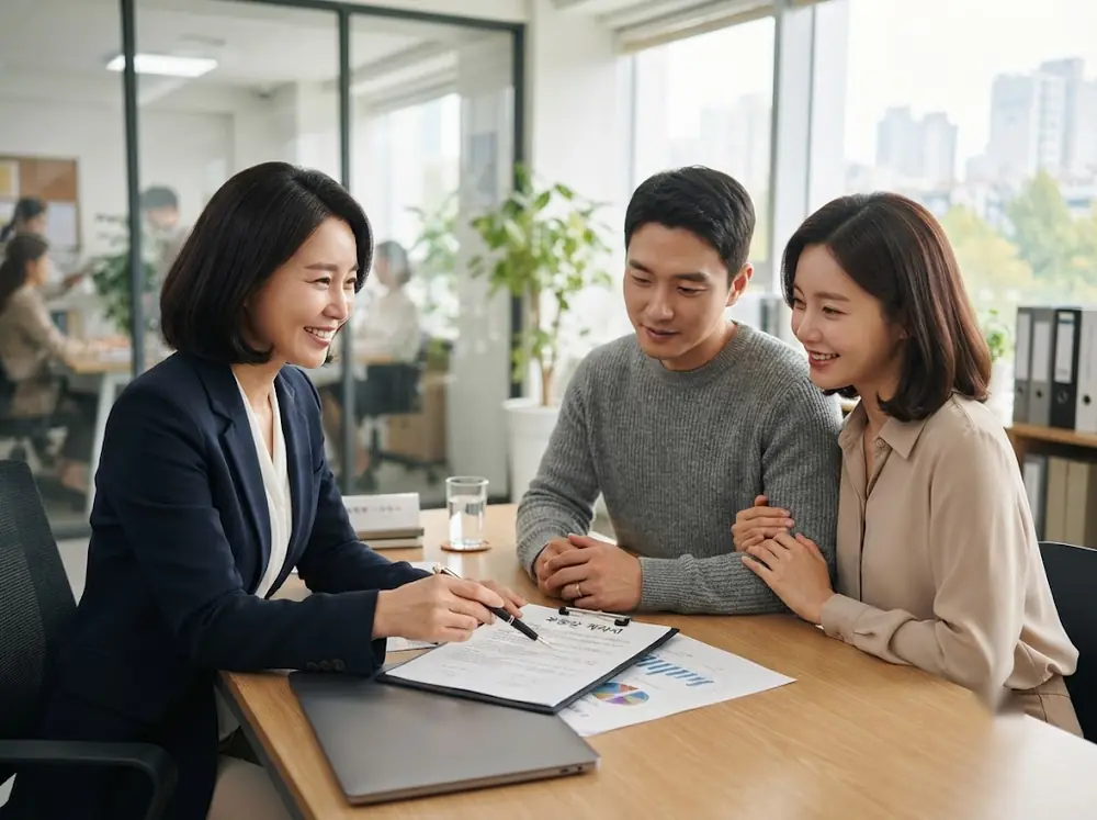 상담하는 모습